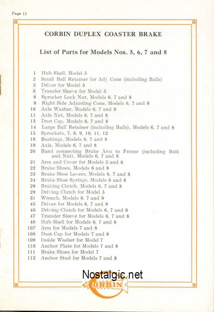 1911 Corbin Catalog Dave's Vintage Bicycles