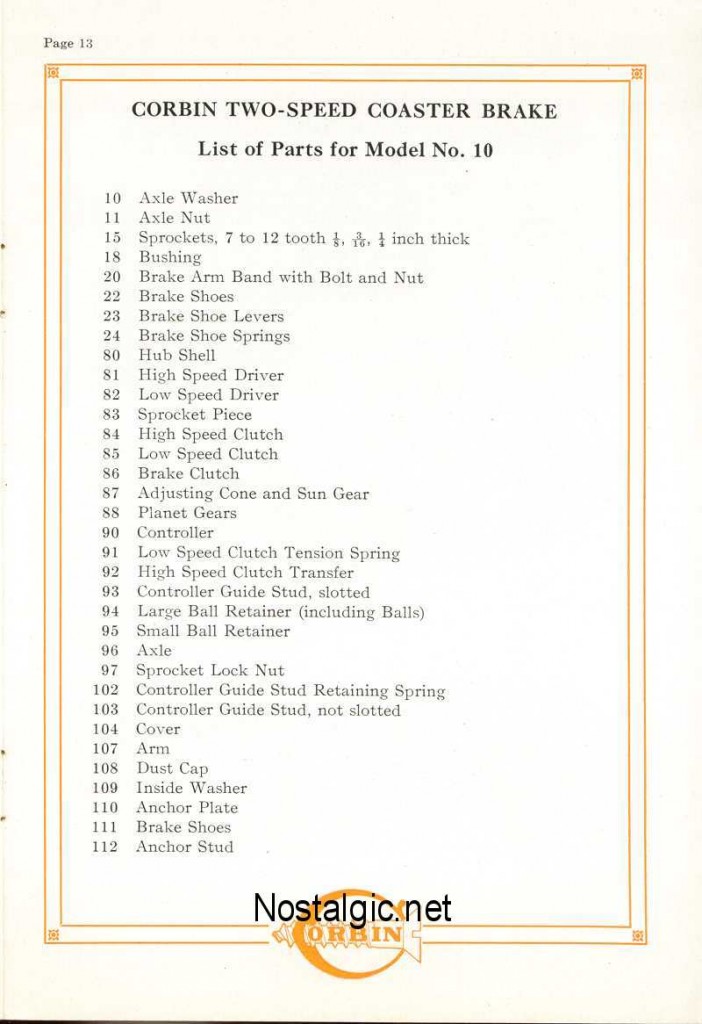 1911 Corbin Catalog Dave's Vintage Bicycles