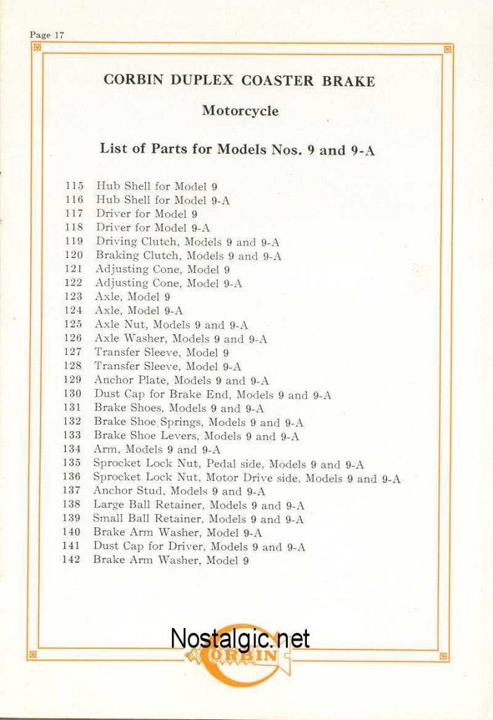 1911 Corbin Catalog Dave's Vintage Bicycles